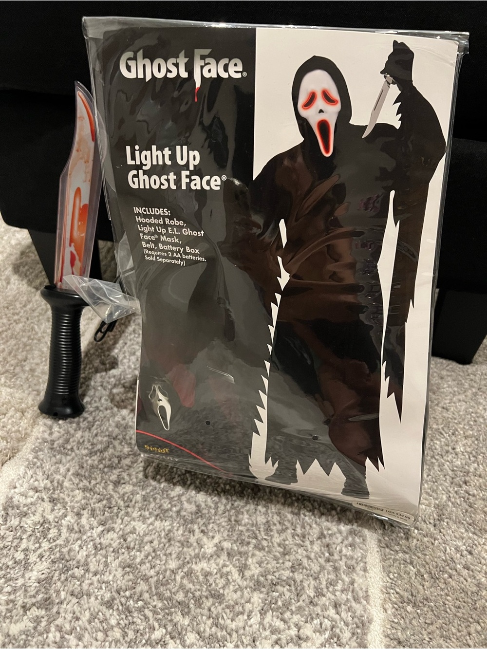 Light Up Kids Costume - Black with Red Accents